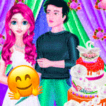 Mermaid Girl Wedding Cooking Cake